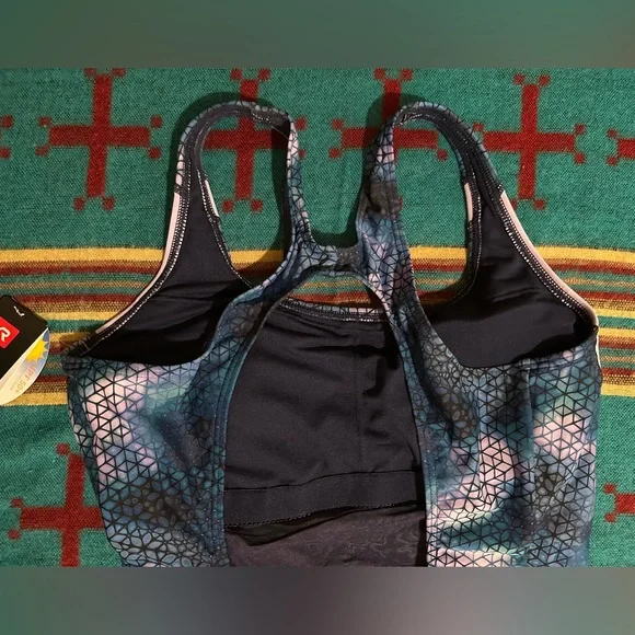 NWT TYR Control Fit Lap Suit, Blue, Lavender, Black One-Piece Swimsuit, Size 16 - Picture 4 of 9